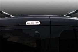 Хром накладка на задний стоп-сигнал Omsa Line из нержавейки для Fiat Fiorino 2008+ Хром на стоп-сигнал на Фиат Фиорино