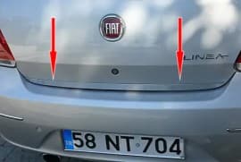 Хром накладка на кромку багажника Carmos из нержавейки для Fiat Linea 2006-2018 Кромка багажника на Фиат Линеа
