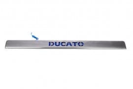 Хром накладка над номером Carmos из нержавейки для Fiat Ducato 2006-2014 Планка над номером на Фиат Дукато LED-синий Carmos