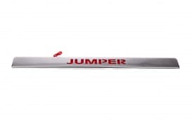 Хром накладка над номером Carmos из нержавейки для Citroen Jumper 2007-2014 Планка над номером на Ситроен Джампер LED-красный Carmos