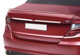 Хром накладка над номером Omsa Line из нержавейки для Fiat Tipo Sd 2016+ Планка над номером Фиат Типо черный хром Omsa