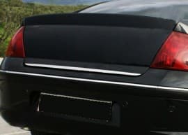 Хром накладка на кромку багажника Omsa Line из нержавейки для Peugeot 407 2004-2011 Кромка багажника на Пежо 407 Omsa