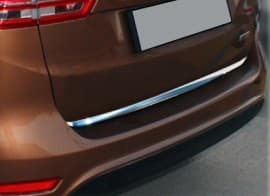 Хром накладка на кромку багажника Omsa Line из нержавейки для Peugeot 308 2014+ Кромка багажника на Пежо 308
