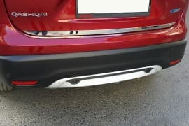 Хром накладка на кромку багажника Omsa Line из нержавейки для Nissan Qashqai 2014-2021 Кромка багажника на Ниссан Кашкай Omsa