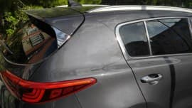 Хром треугольники на крышку багажника Carmos из нержавейки для Kia Sportage 2015-2021 Хром на Киа Спортейдж Carmos