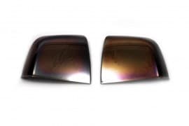 Хром накладки на зеркала Omsa Line из ABS-пластика для Fiat Doblo 3 nuovo 2015+ Хром зеркал Фиат Добло 3 нуово 2шт Черный хром