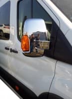 Хром накладки на зеркала Carmos из нержавейки для Ford Transit 2014+ Хром зеркал Форд Транзит 2шт Carmos