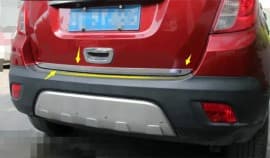 Хром накладка на кромку багажника Omsa Line из нержавейки для Opel Mokka 2012-2021 Кромка багажника на Опель Мокка
