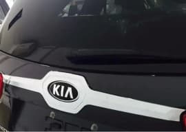 Хром накладка над номером Libao V1 из нержавейки для Kia Sorento UM 2015-2020 Планка над номером на Киа Соренто Libao