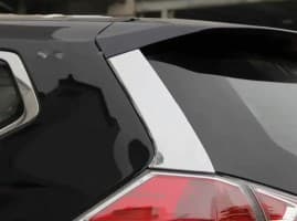 Хром молдинг на стойки заднего стекла Libao для Nissan X-Trail T32 2014+ Хром молдинг на Ниссан Х-Трейл