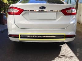 Хром накладка на кромку бампера Carmos из нержавейки для Ford Mondeo 2014-2019 Кромка бампера Форд Мондео