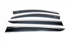 Дефлекторы окон с хром полоской Ветровики Niken для Kia Sportage 4 2015-2021 (4шт)