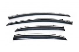 Дефлекторы окон с хром полоской Ветровики Niken для Hyundai I30 2 Hatchback 2012-2015 (4шт) NIKEN