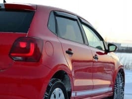Дефлекторы окон Ветровики Niken для Volkswagen Polo 5 Hatchback 2009-2018 (4шт) NIKEN