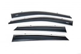 Дефлекторы окон с хром полоской Ветровики Niken для Hyundai IX-35 2009-2013 (4шт) NIKEN