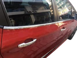Omsa Хром молдинг нижней окантовки стекол Omsa Line для Peugeot 208 2012-2019 Хром молдинг на Пежо 208 4шт