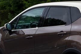 Хром молдинг нижней окантовки стекол Carmos для Renault Captur 2013-2019 Хром молдинг на Рено Каптур 4шт