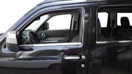Хром молдинг нижней окантовки стекол Carmos для Jeep Cherokee 2007-2013 Хром молдинг на Джип Чероки 6шт