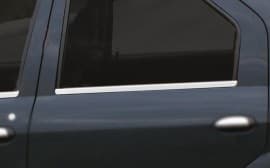 Хром молдинг нижней окантовки стекол Carmos для Renault Logan 2008-2013 Хром молдинг на Рено Логан 4шт