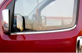 Хром молдинг нижней окантовки стекол Carmos для Peugeot Bipper 2008+ Хром молдинг на Пежо Биппер 2шт