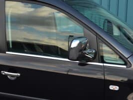 Хром молдинг нижней окантовки стекол Carmos из нержавейки для Volkswagen Caddy 2004-2010 Хром молдинг на Фольксваген Кадди 4шт