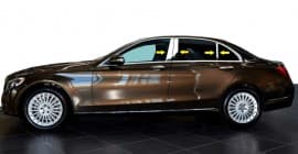 Carmos Хром молдинг дверных стоек Carmos из нержавейки для Mercedes C-сlass W205 2014-2021 Хром молдинг на Мерседес C W205 6шт