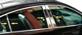 Carmos Хром молдинг дверных стоек Carmos из нержавейки для Opel Insignia 2017+ Хром молдинг на Опель Инсигния 8шт