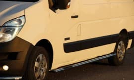 Боковые пороги трубы с проступью D60 для Opel Movano B 2010+ длинная база (ExtraLong) Can-Otomotiv