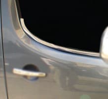 Хром молдинг нижней окантовки стекол Carmos для Citroen Berlingo 2008-2018 Хром молдинг на Ситроен Берлинго 2шт