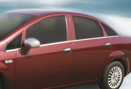 Хром молдинг нижней окантовки стекол Carmos для Fiat Linea 2006-2018 8шт