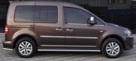 Боковые пороги трубы D60 для Volkswagen Caddy 4 2015-2020 (короткая и длинная maxi базы) Can-Otomotiv