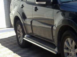 Защита штатного порога Окантовка для Mitsubishi Pajero Sport 2019+ Can-Otomotiv
