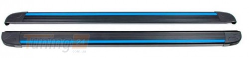 Erkul Боковые пороги площадки из алюминия Maya Blue для Renault Logan MCV 2012-2020 - Картинка 1