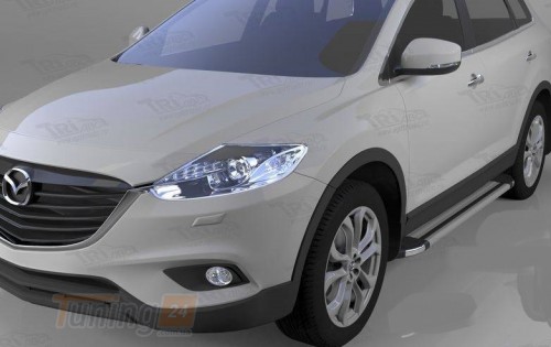 Erkul Боковые пороги площадки из алюминия Rainbow для Mazda CX-9 2012-2017 - Картинка 1