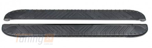 Erkul Боковые пороги площадки из алюминия Bosphorus Black для Mitsubishi Pajero 3 Wagon 1999-2006 - Картинка 1