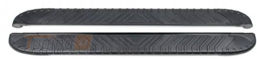 Erkul Боковые пороги площадки из алюминия Bosphorus Black для Renault Sandero 2012-2020 - Картинка 1