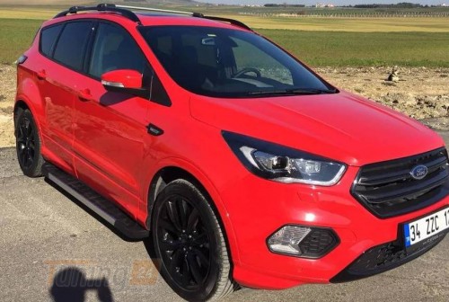 Erkul Боковые пороги площадки из алюминия RedLine V1 для Ford Kuga 2012-2019 - Картинка 1