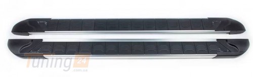 Erkul Боковые пороги площадки из алюминия RedLine V1 для Mitsubishi L200 4 2006-2012 - Картинка 1
