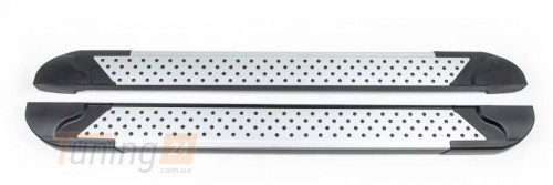 Erkul Боковые пороги площадки из алюминия Allmond Grey для Kia Sorento UM 2014-2020 - Картинка 1