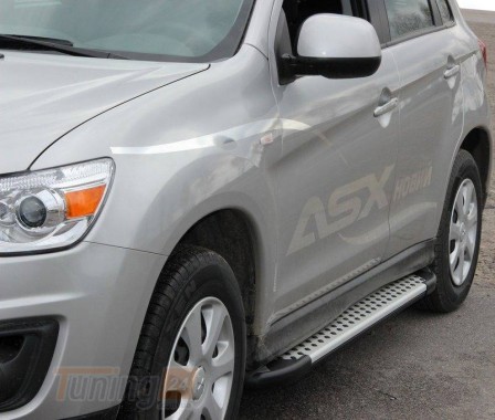 Erkul Бічні пороги алюмінієвого майданчика Allmond Grey для Mitsubishi ASX 2010-2012 - Зображення 2