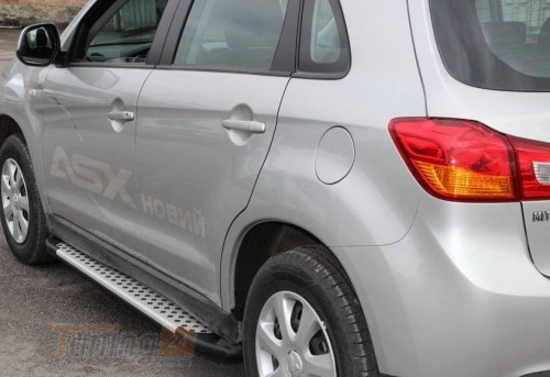 Erkul Боковые пороги площадки из алюминия Allmond Grey для Mitsubishi ASX 2012-2016 - Картинка 4