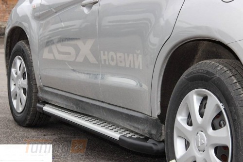 Erkul Боковые пороги площадки из алюминия Allmond Grey для Mitsubishi ASX 2019+ - Картинка 3