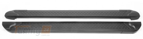 Erkul Боковые пороги площадки из алюминия Allmond Black для Citroën C4 Aircross 2012+ - Картинка 1