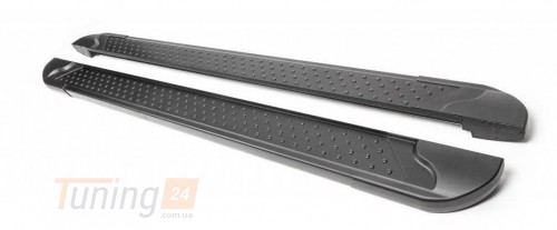 Erkul Боковые пороги площадки из алюминия Allmond Black для Mitsubishi Pajero 4 Wagon 2014+ - Картинка 2
