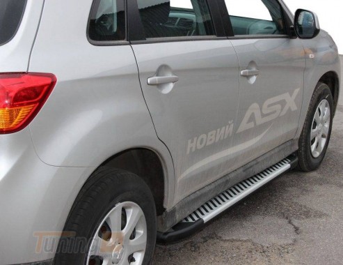 Erkul Боковые пороги площадки из алюминия Line для Peugeot 4008 2012+ - Картинка 1