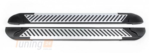 Erkul Боковые пороги площадки из алюминия Line для Mitsubishi Pajero 4 Wagon 2014+ - Картинка 1