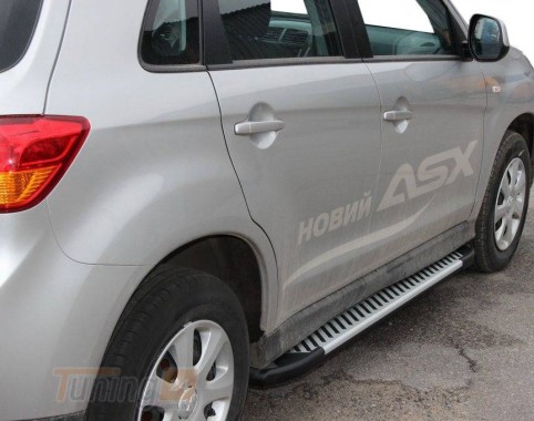 Erkul Боковые пороги площадки из алюминия Line для Mitsubishi ASX 2012-2016 - Картинка 1