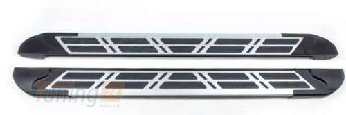 Erkul Боковые пороги площадки из алюминия Sunrise для Toyota Fortuner 2005-2015 - Картинка 1