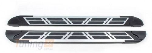 Erkul Боковые пороги площадки из алюминия Sunrise для Mitsubishi Pajero 3 Wagon 1999-2006 - Картинка 1