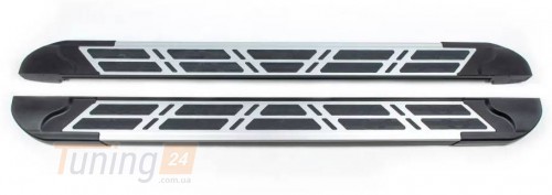 Erkul Боковые пороги площадки из алюминия Sunrise для Ford Kuga 2012-2019 - Картинка 5